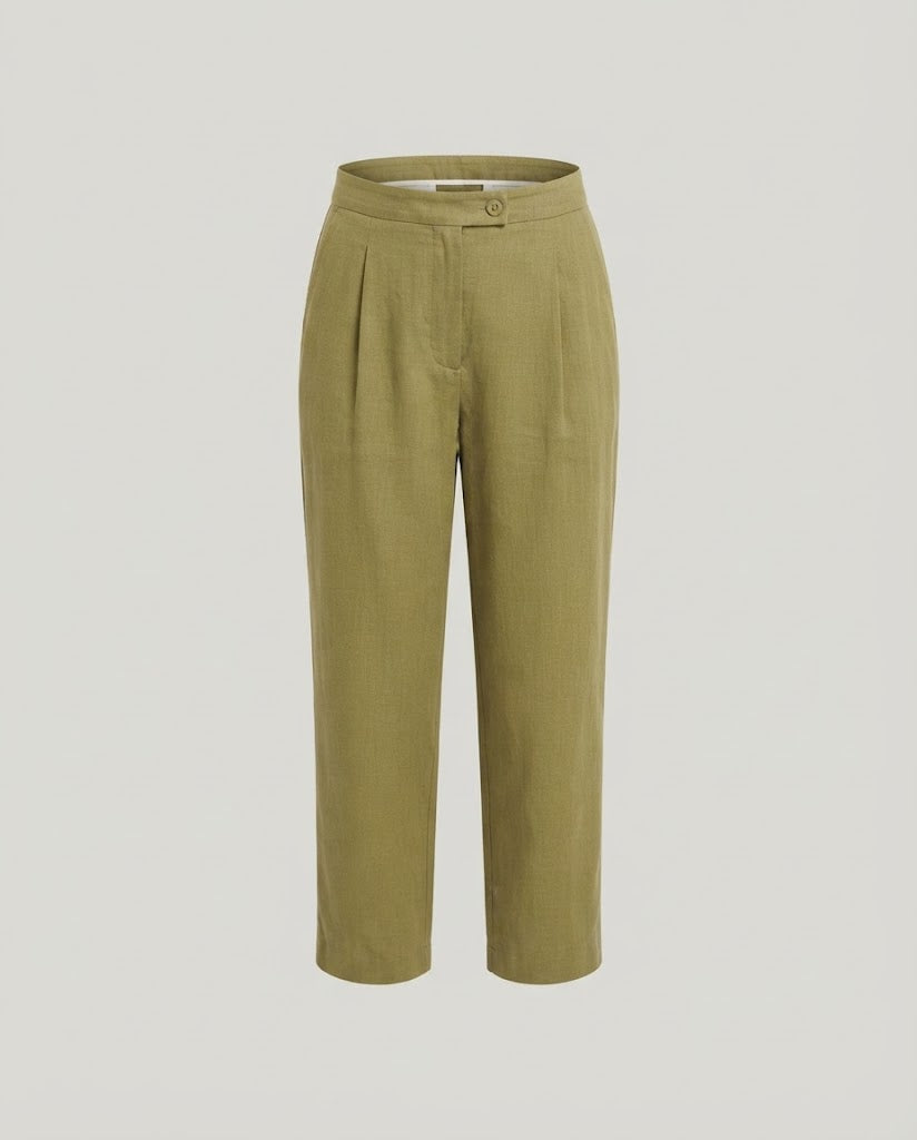 Women's High-Waist Culotte Pants with Wide Leg and Pleat Shop Velvia