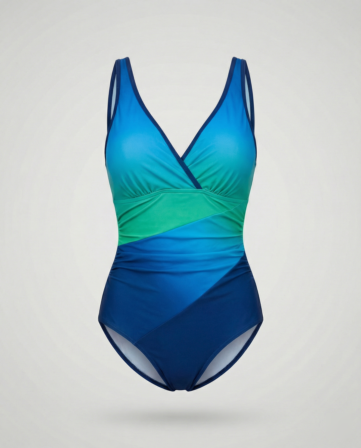 Tricolor Swimsuit with Flat Sole