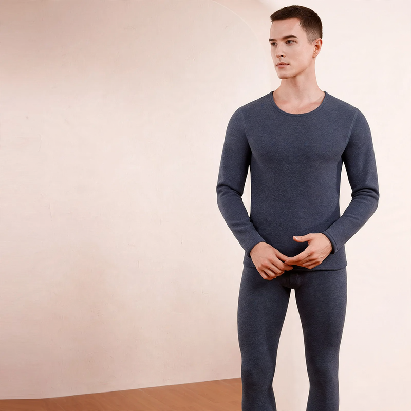 Thermal underwear set, seamless, with cashmere and silk content