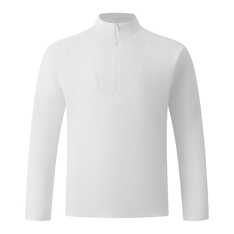 Men's sweatshirt with zipper and stand-up collar