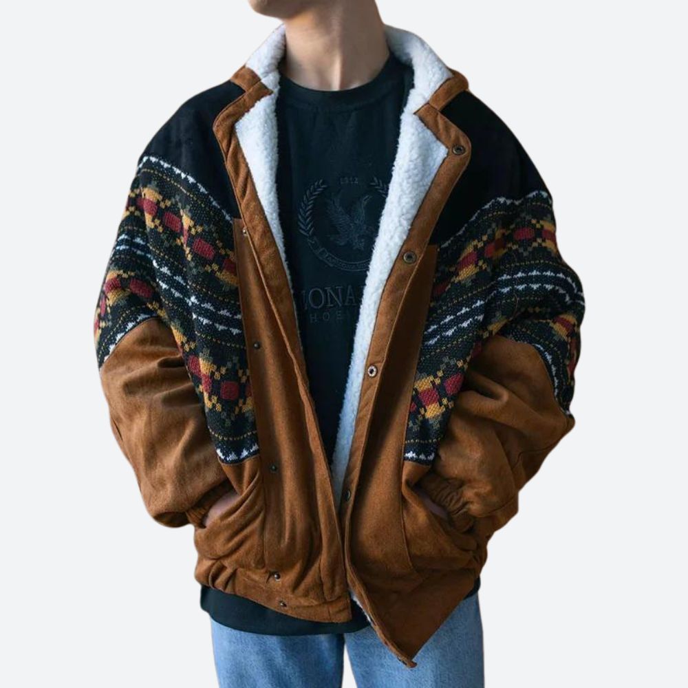 Shop Velvia | Vintage Suede Jacket With Fleece Lining