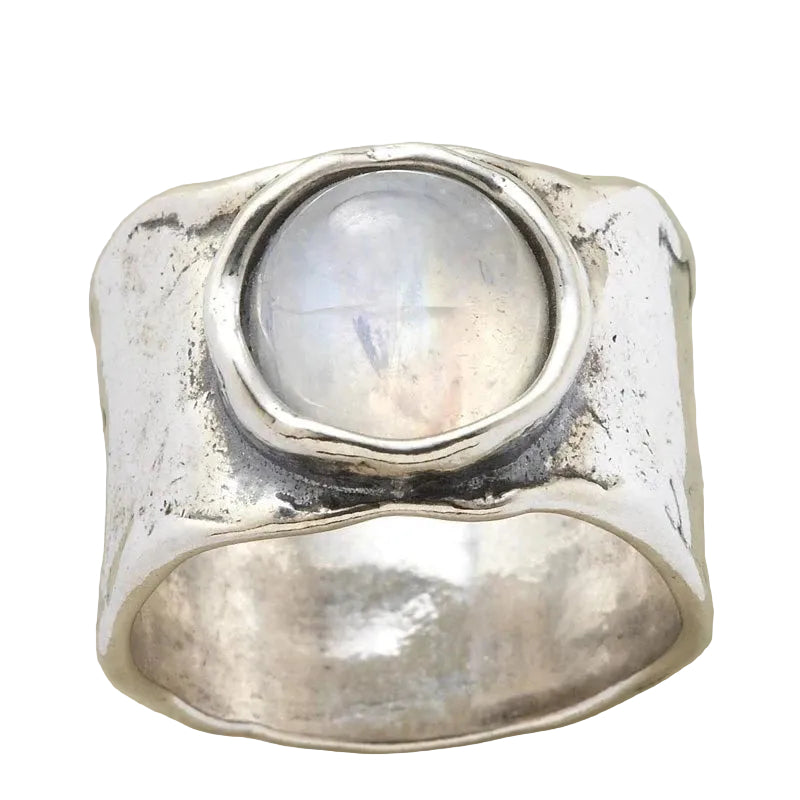 Silver Moonstone Ring