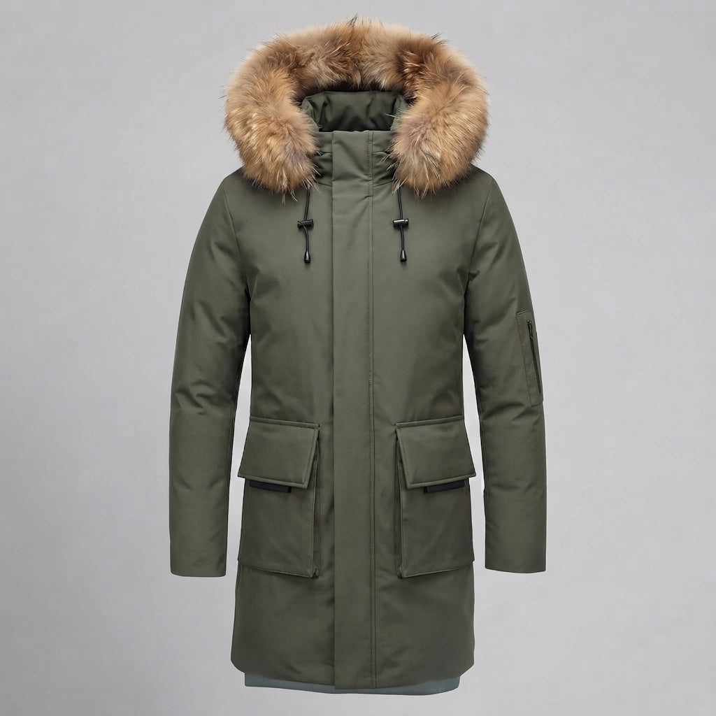 Men's Fashion Winter Jacket with Faux Fur Collar Shop Velvia