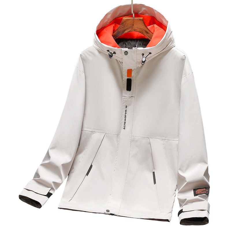 Men's Lightweight Utility Rain Jacket with Hood, Windproof Softshell and Reflective Inserts Shop Velvia