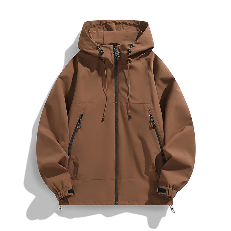 Men's Technical Wind and Water Repellent Hooded Jacket with Adjustable Hem Shop Velvia