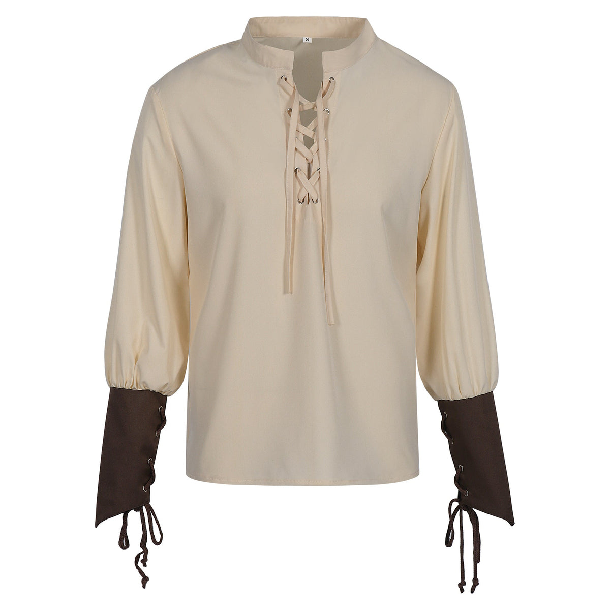 Unisex medieval tunic with front lacing and removable leather arm protectors Shop Velvia