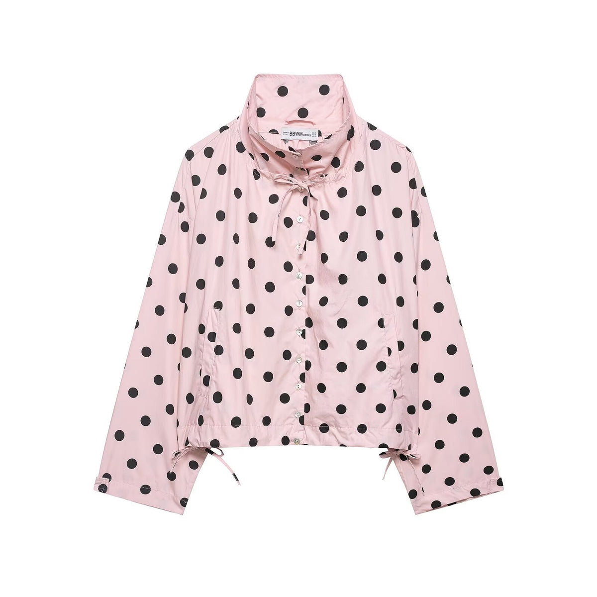Women Lightweight cropped leisure blouson jacket with stand-up collar, drawstring and large flap pockets Shop Velvia