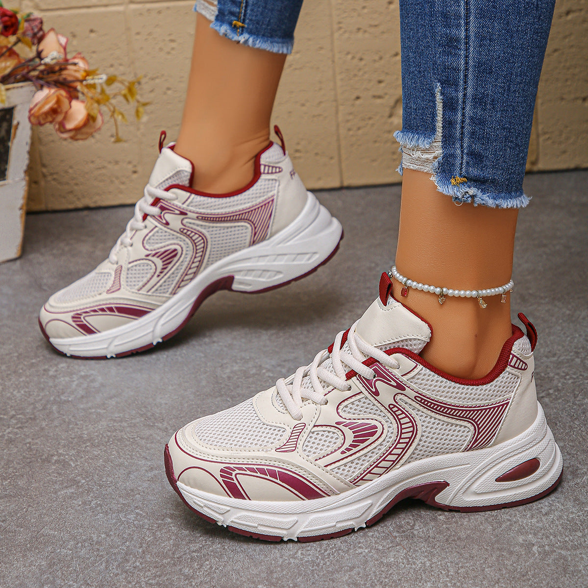 Women’s sporty sneakers with breathable mesh design and cushioned sole Shop Velvia
