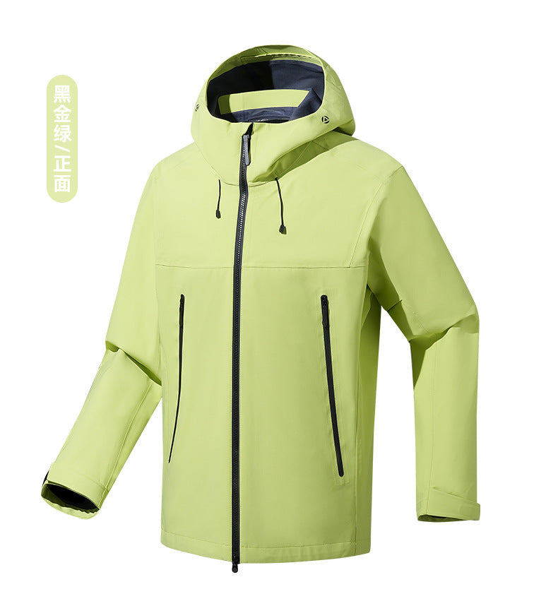 Men's water- and windproof softshell outdoor jacket with adjustable hood Shop Velvia