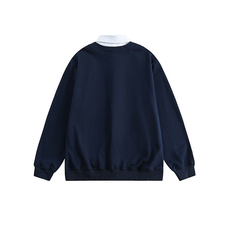 Men's oversized knit cardigan in sweatshirt style with V-neck and button placket Shop Velvia