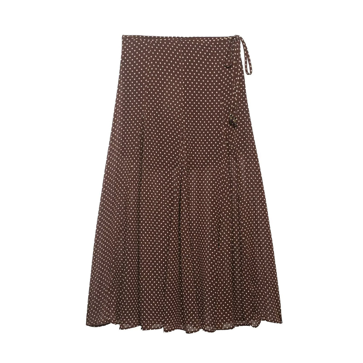 Women's Wrap Midi Skirt made of Chiffon with Polka Dot Pattern Shop Velvia