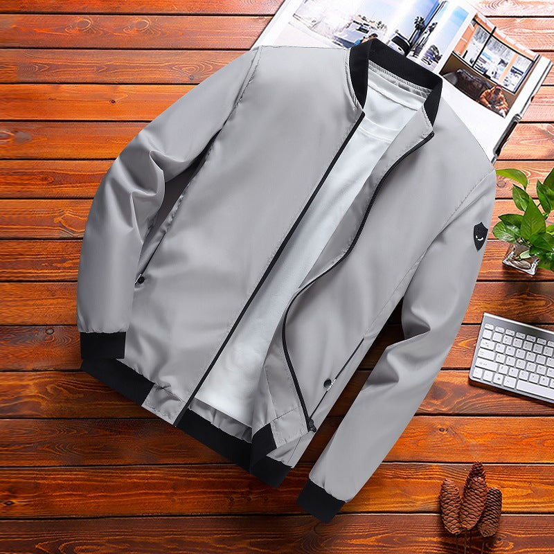Men's urban lightweight bomber jacket with concealed two-way zipper, ribbed cuffs and arm pocket Shop Velvia