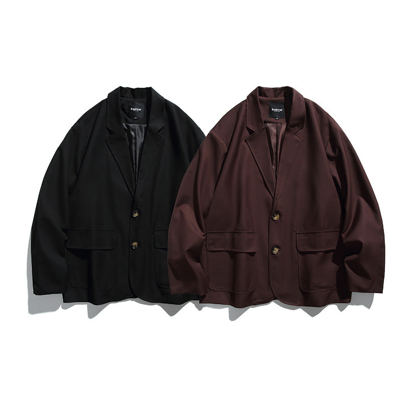 Men's Oversize Blazer in Boxy Cut with Flap Pockets and Light Padding Shop Velvia