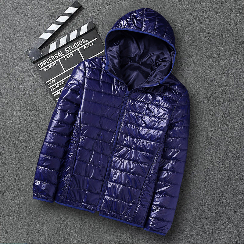 Men's nan ultra-light hooded quilted jacket with packing function and windproof shell Shop Velvia