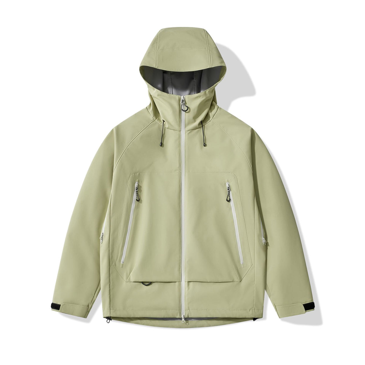 Men's technical insulating softshell jacket with hood and fleece inner collar Shop Velvia