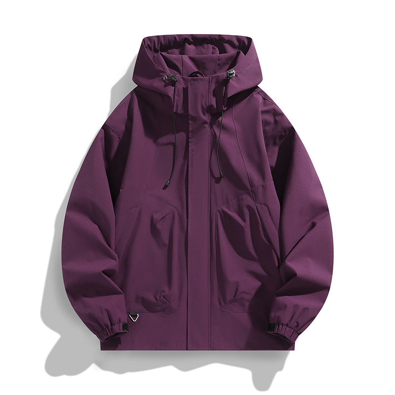 Unisex Lightweight Waterproof Utility Hoodie Jacket with Adjustable Cuffs and Large Pockets Shop Velvia