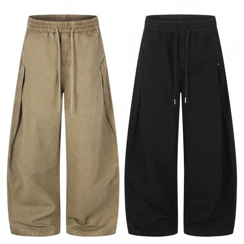 Unisex Wide Cut Lounge Pants with Drawstring and Extra Wide Leg Shop Velvia