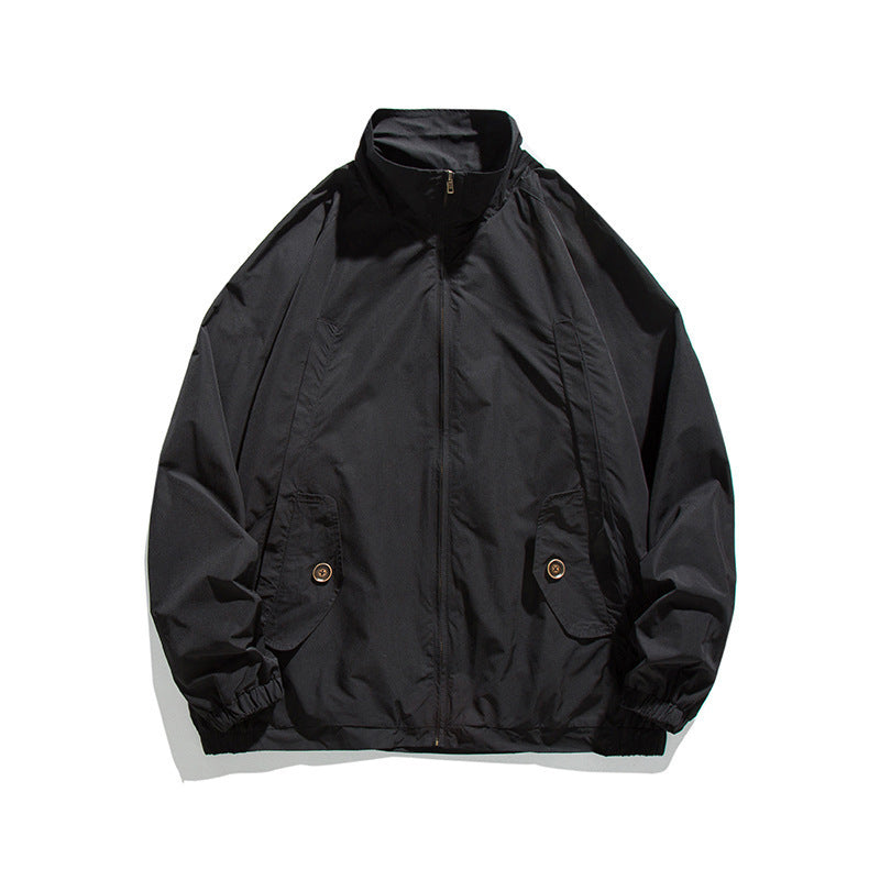 Men's Lightweight Oversized Field Jacket made of technical nylon with stand-up collar, concealed zipper, and flap pockets Shop Velvia