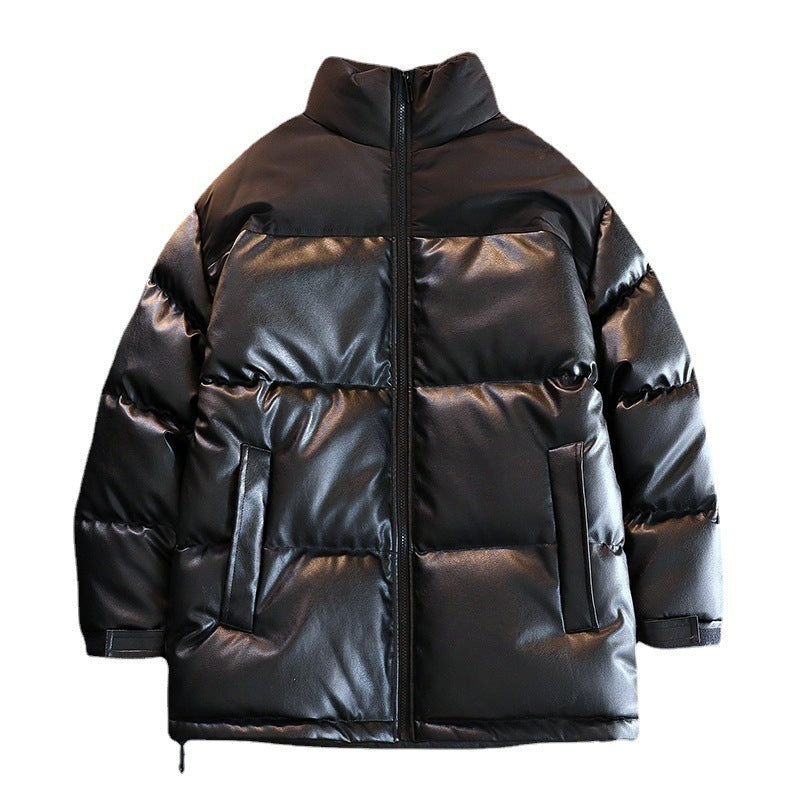 Unisex Padded Oversize Quilted Jacket with Stand-up Collar and Concealed Zipper Shop Velvia