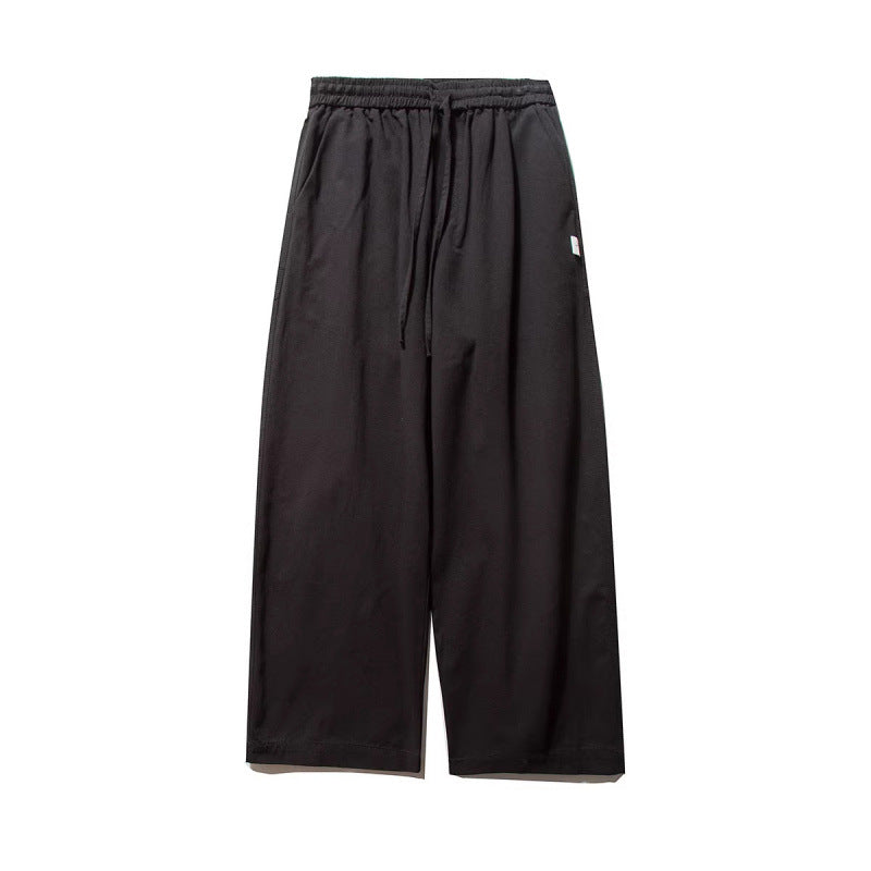 Unisex Wide Culotte Pants with Elastic Waistband and Drawstring Shop Velvia
