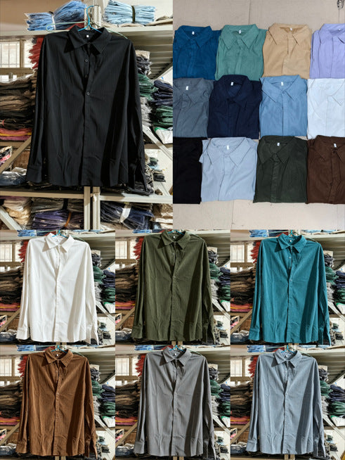 Men's casual cord shirt made of fine ribbed fabric with oversized fit Shop Velvia