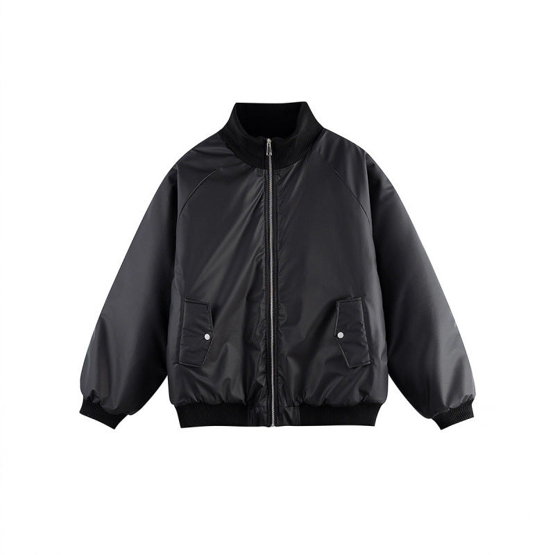 Unisex Boxy Transition Bomber Jacket with Stand Collar and Flap Pockets Shop Velvia