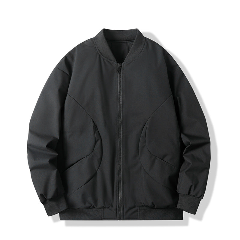 Men's lightweight padded bomber jacket with windproof surface and ribbed hem Shop Velvia