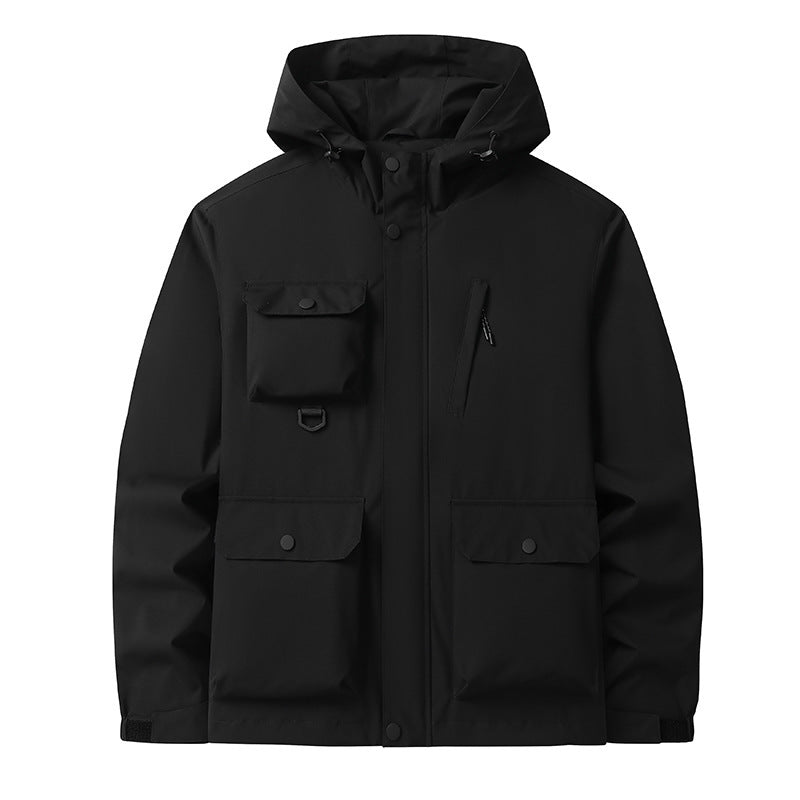 Men's Technical Utility Field Jacket with Hood, Multiple Pockets and Wind-Resistant Shell Shop Velvia