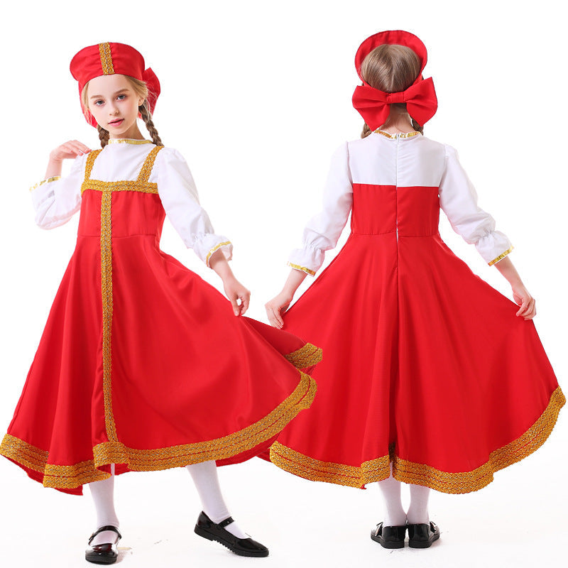 Girls Fairy Tale Costume with Golden Hem Shop Velvia