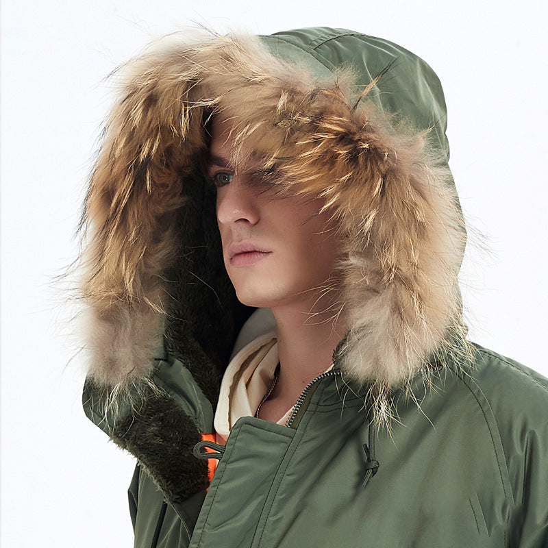 Men's Heavy Thermal Parka in Expedition Style with Faux Fur Hood and Multi-Pockets Shop Velvia
