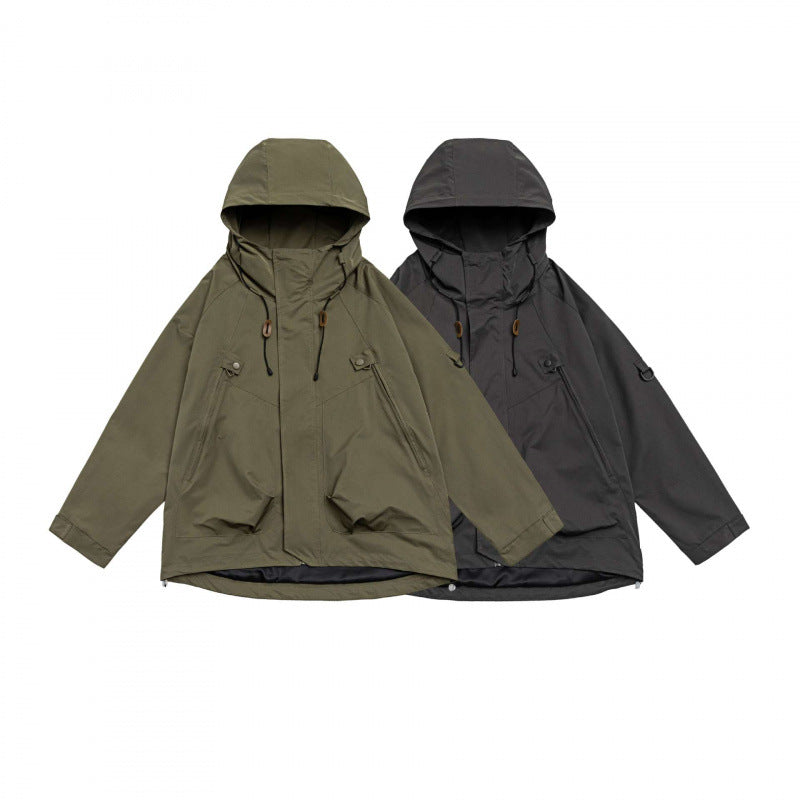 Unisex Oversized Utility Parka with hood, concealed front placket and multifunctional pockets Shop Velvia