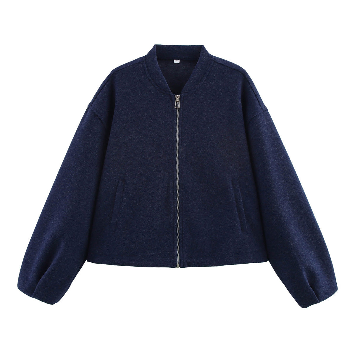 Women's Boxy Wool Blend Zip Jacket with Short Hem and Drawstring Shop Velvia
