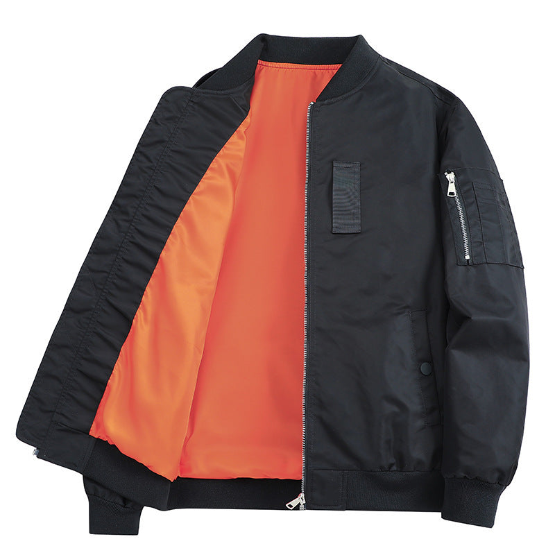 Men's Lightweight Flight Bomber Jacket with Water-Repellent Shell and Contrast Lining Shop Velvia