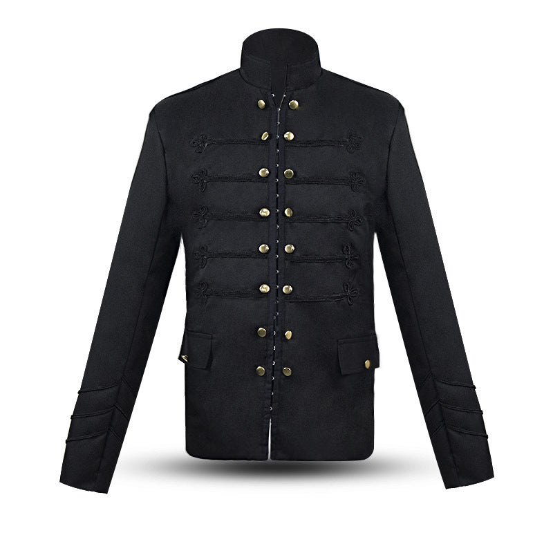 Men's longer coat with double-layer shoulder cape, concealed zipper inner lining and adjustable cuffs Shop Velvia