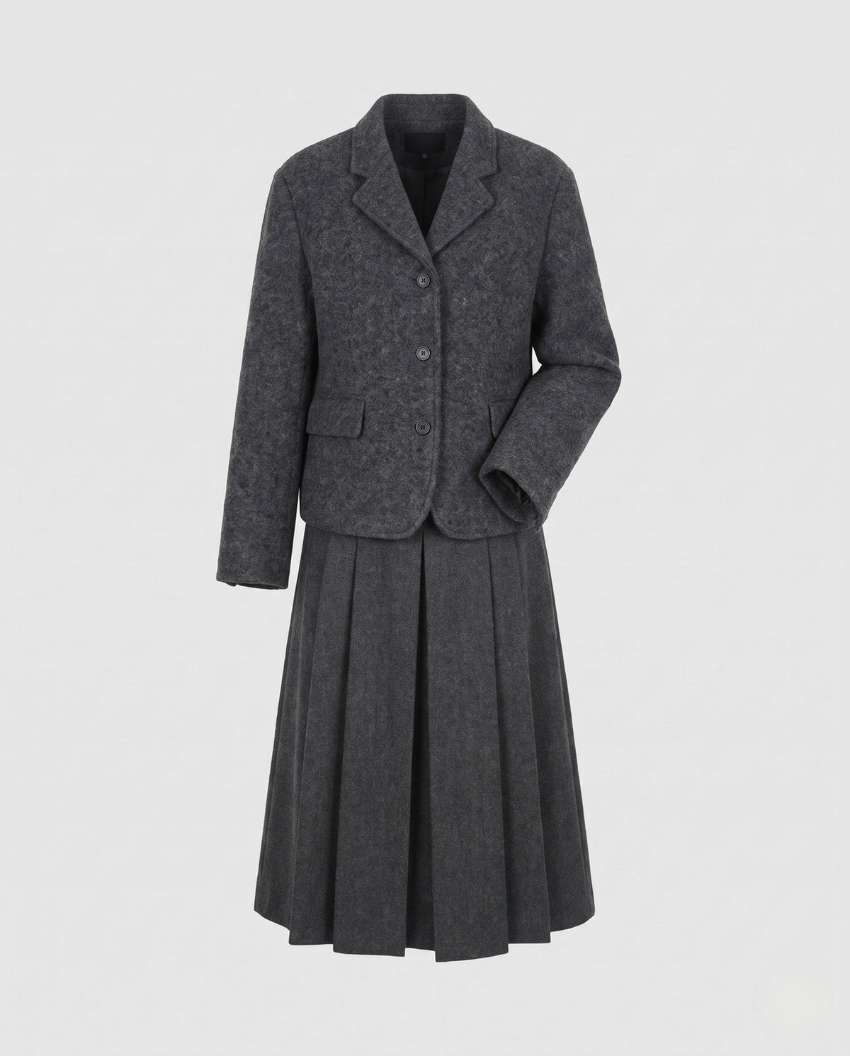 Ladies short blazer made of structured wool blend quality with boxy cropped silhouette Shop Velvia