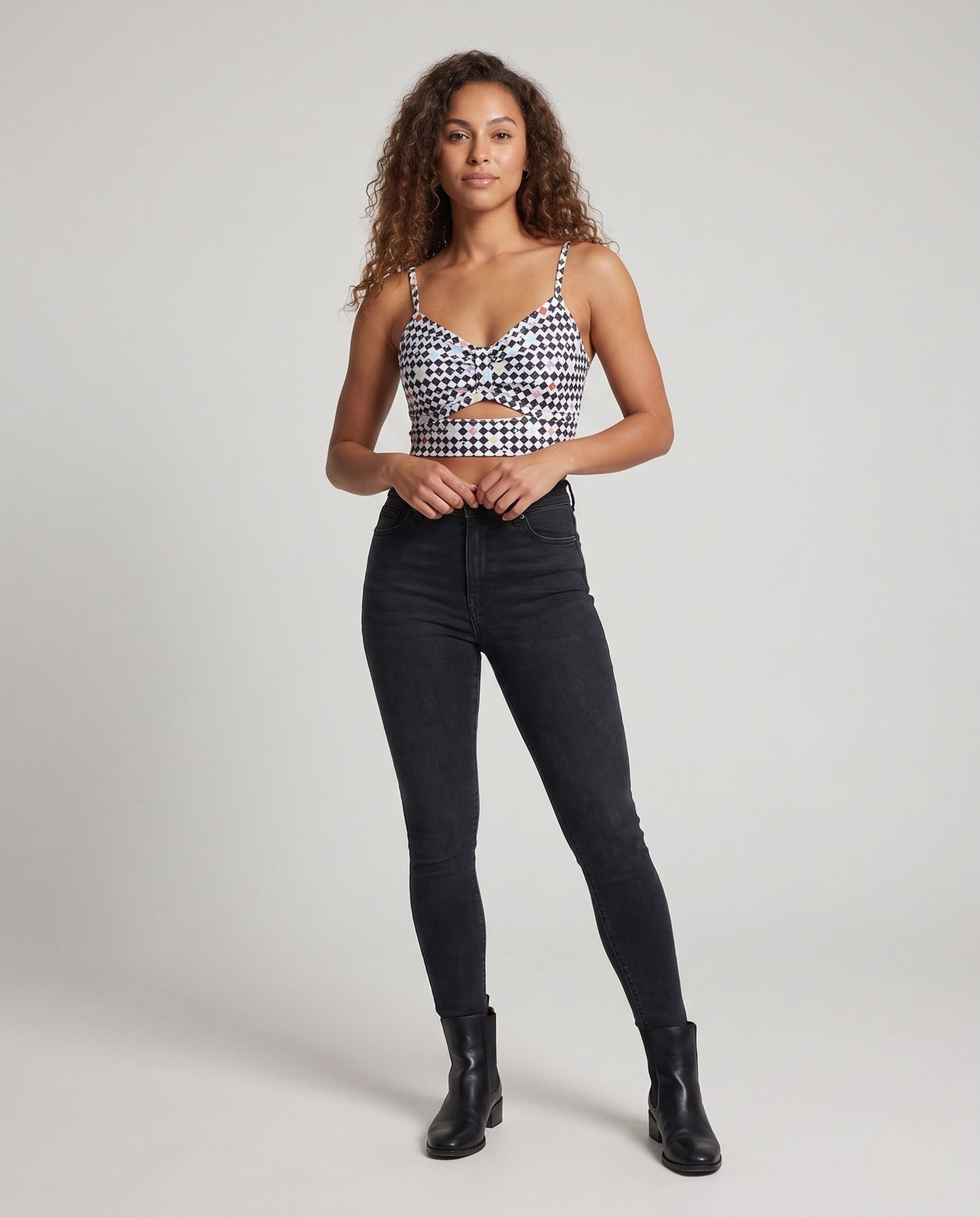 Women's Triangle Bikini Top with Modern Graphic Pattern Shop Velvia