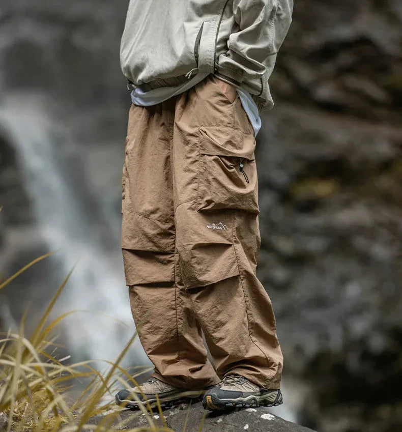 Shop Velvia Men's Cargo Pants with Side Pockets and Loose Fit