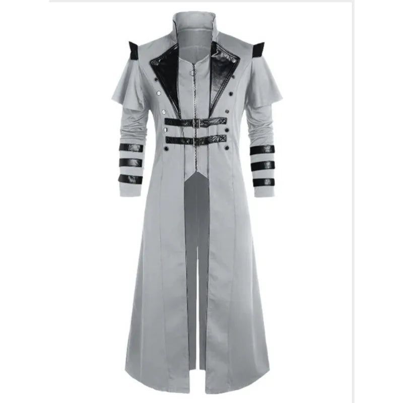 Shop Velvia | Men's Medieval Long Coat Armor in Gothic Style