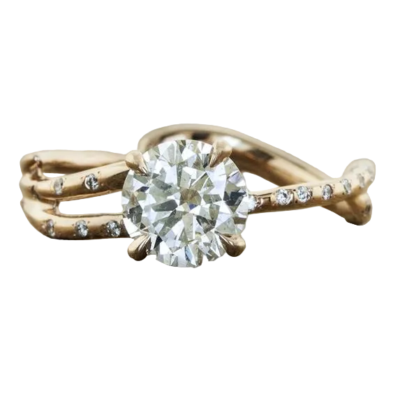 Vintage Zirconia Gold Ring