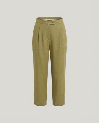 Women's High-Waist Culotte Pants with Wide Leg and Pleat Shop Velvia