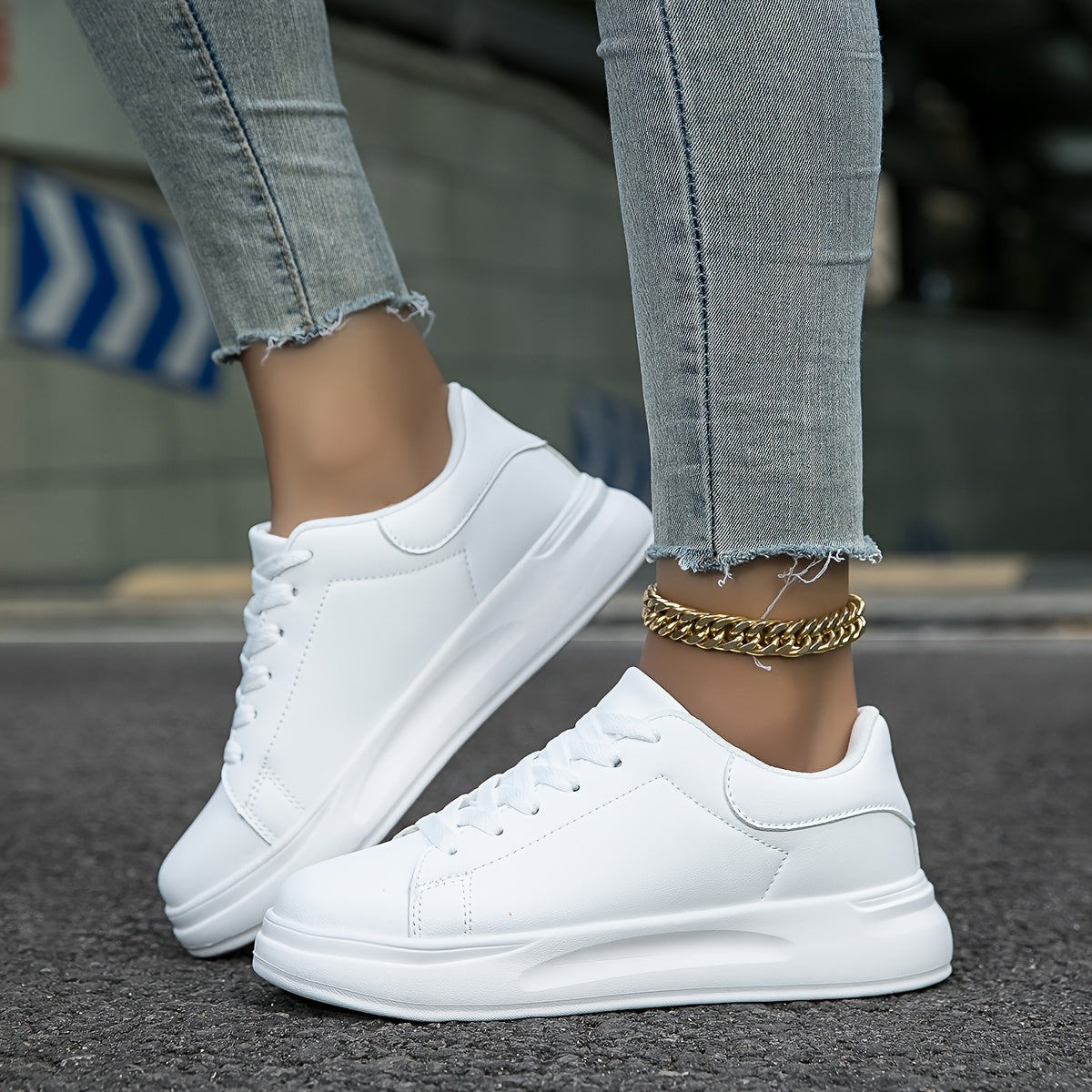 Shop Velvia | Clean White Leather Sneakers for Women, White