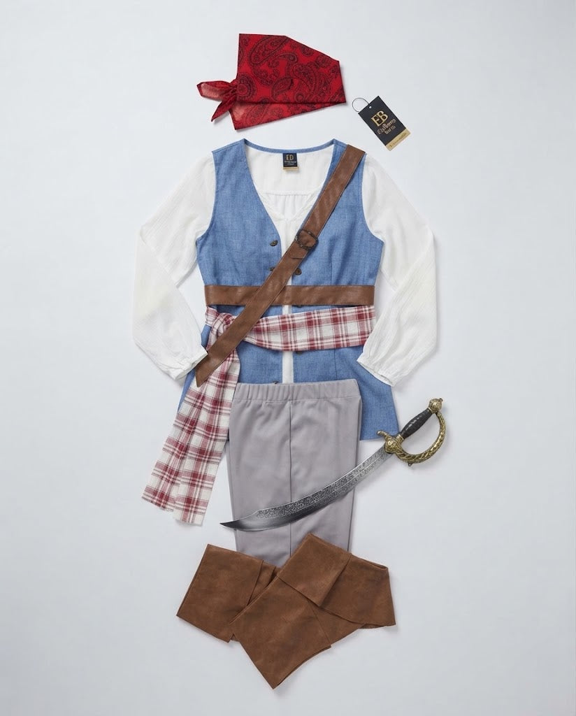 Women's Pirate Costume with Detail Embellishments Shop Velvia