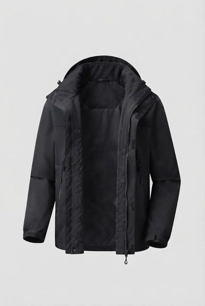 Men's two-layer softshell outdoor jacket with removable fleece inner jacket and hood Shop Velvia