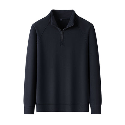 Warm men's undershirt pullover with stand-up collar