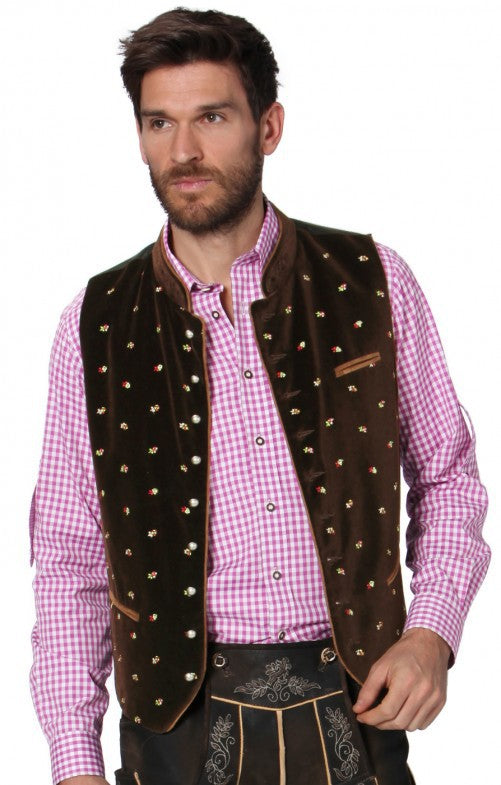 Men's traditional waistcoat with intricate embroidery Shop Velvia