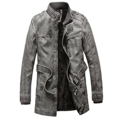 Men's Thermal Denim Parka with Sherpa Lining, High Collar and Multifunctional Pockets Shop Velvia