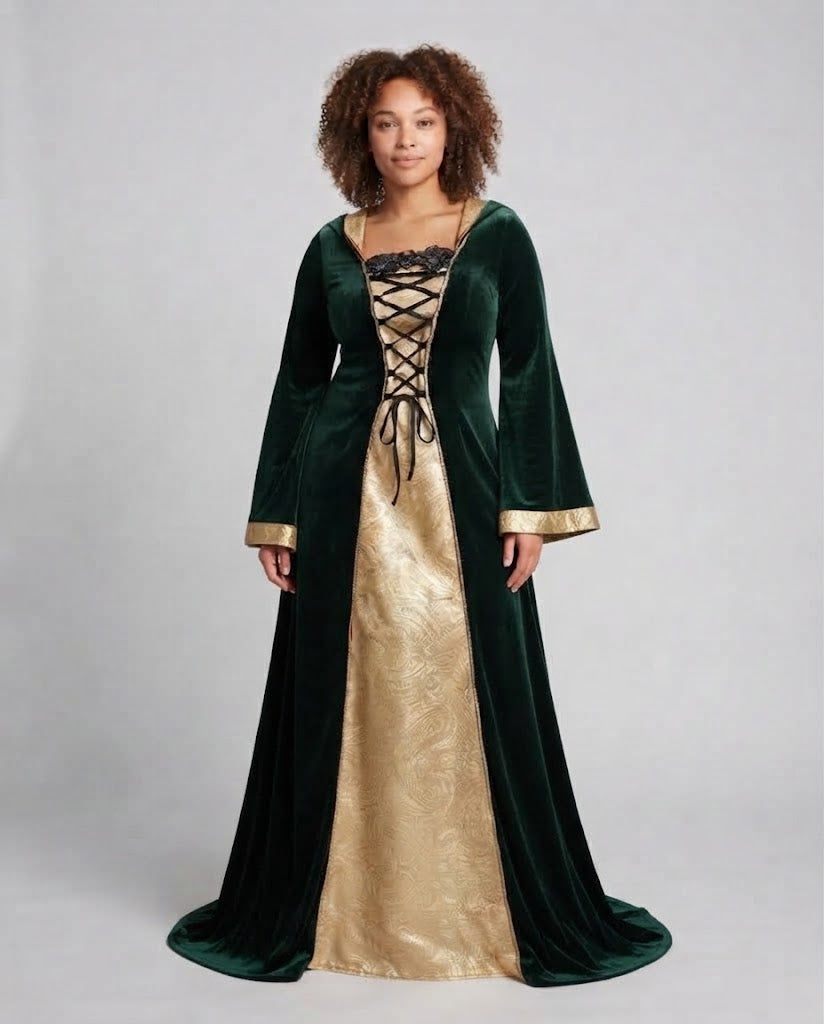 Women Elegant Gown-Dress in Medieval Style Shop Velvia
