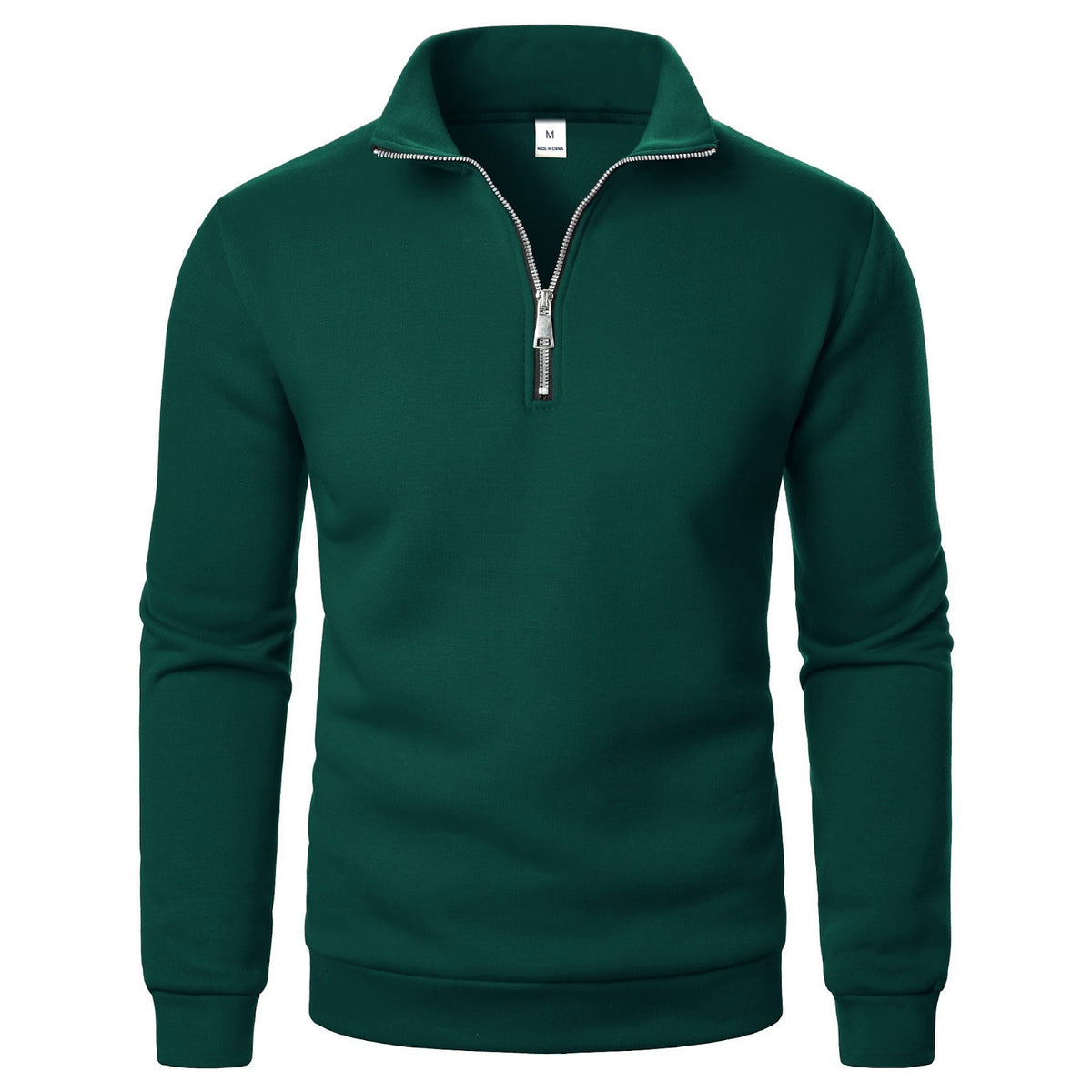 Men's sweatshirt with stand-up collar and zipper