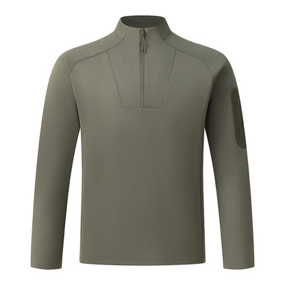 Men's sweatshirt with zipper and stand-up collar
