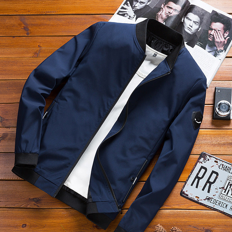 Men's urban lightweight bomber jacket with concealed two-way zipper, ribbed cuffs and arm pocket Shop Velvia